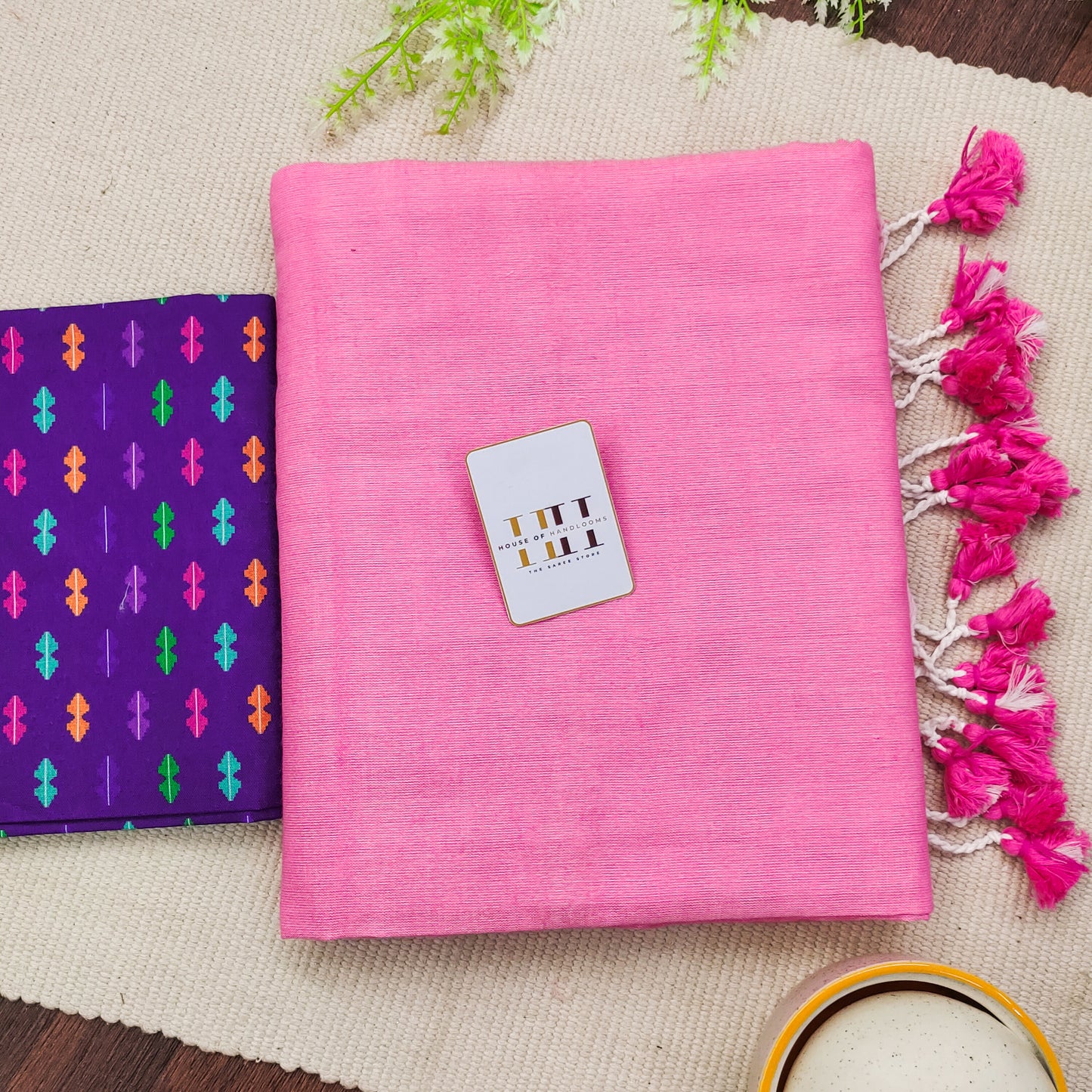 Candy Floss Pink Cotton Saree