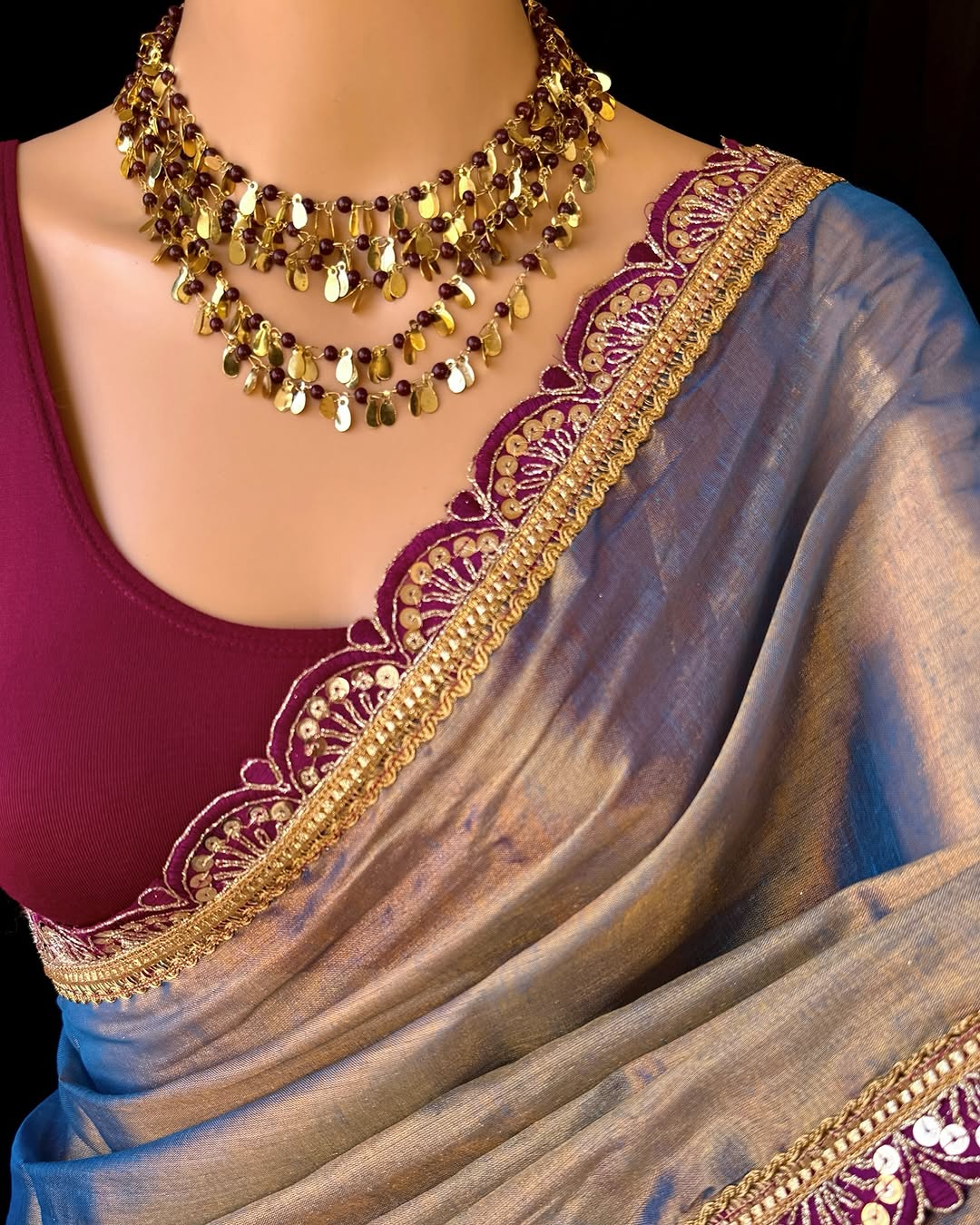 Modern Cotton Tissue Silk Saree With Heavy benglory silk Blouse