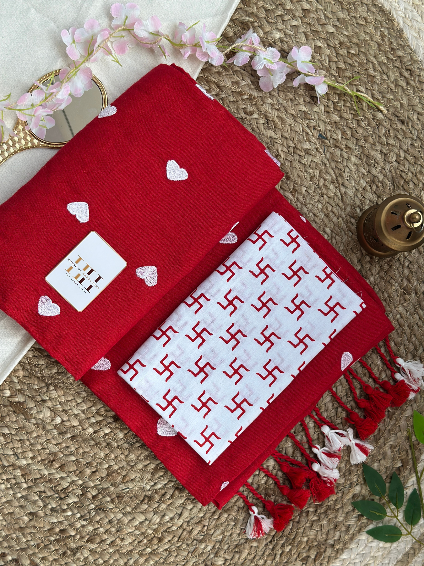 Pure cotton handloom saree with stunning blouse